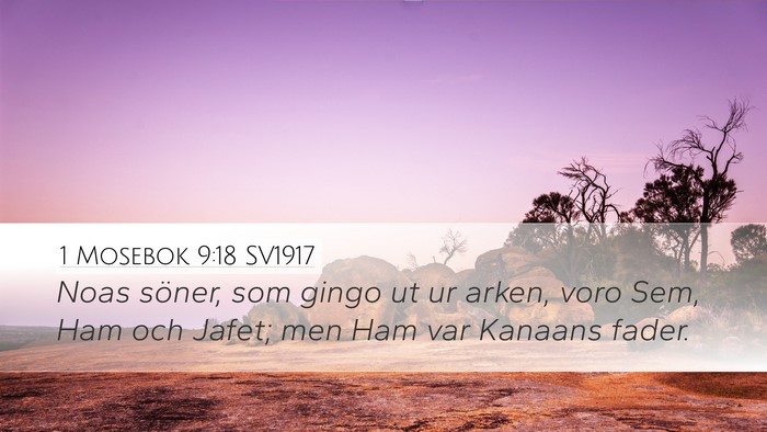 1 Mosebok 9:18 SV1917 Bible Verse Image