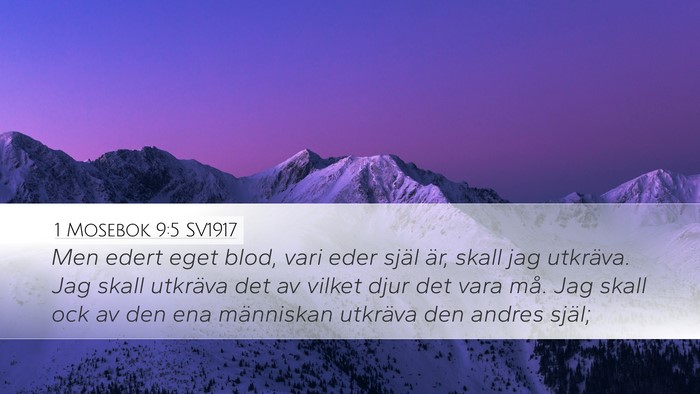 1 Mosebok 9:5 SV1917 Bible Verse Image