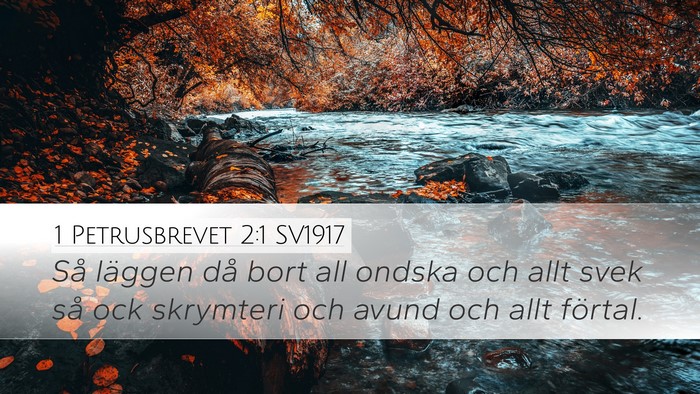 1 Petrusbrevet 2:1 SV1917 Bible Verse Image