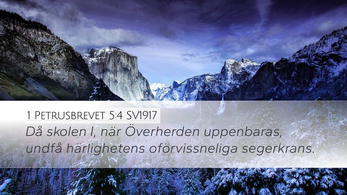 1 Petrusbrevet 5:4 SV1917 Bible Verse Image
