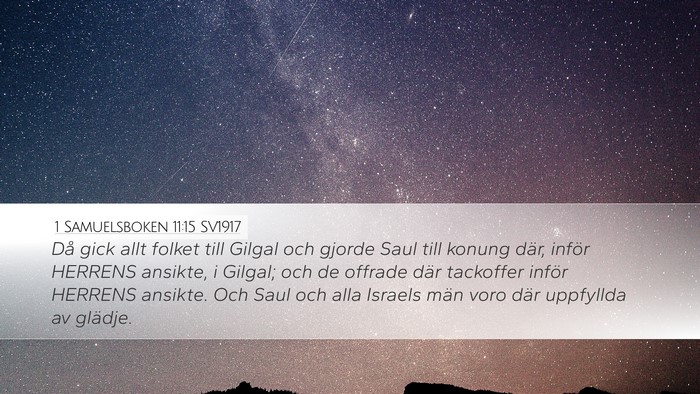 1 Samuelsboken 11:15 SV1917 Bible Verse Image
