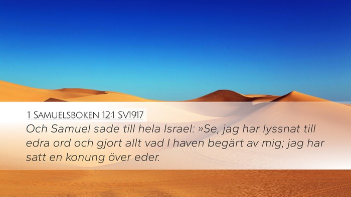 1 Samuelsboken 12:1 SV1917 Bible Verse Image