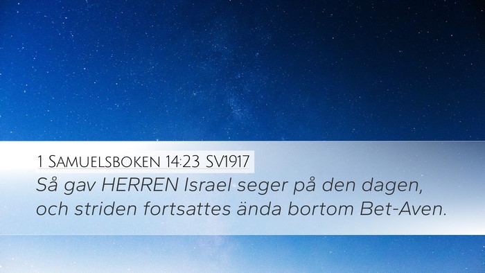 1 Samuelsboken 14:23 SV1917 Bible Verse Image