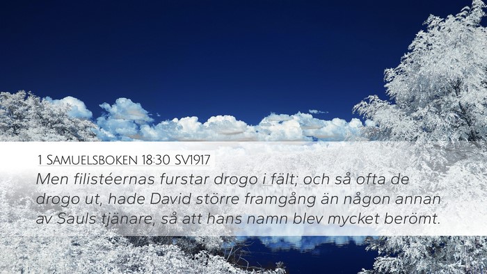1 Samuelsboken 18:30 SV1917 Bible Verse Image