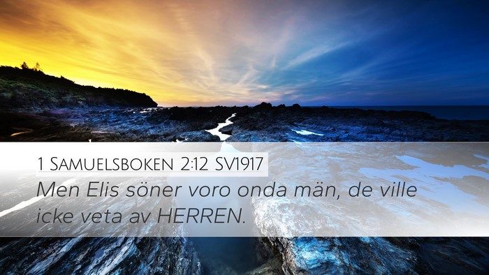 1 Samuelsboken 2:12 SV1917 Bible Verse Image