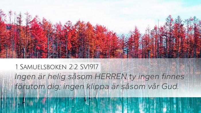 1 Samuelsboken 2:2 SV1917 Bible Verse Image