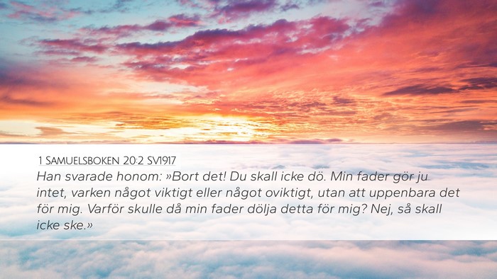 1 Samuelsboken 20:2 SV1917 Bible Verse Image