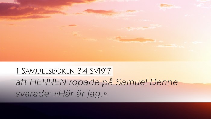 1 Samuelsboken 3:4 SV1917 Desktop Wallpaper - att HERREN ropade på Samuel Denne svarade: - Desktop Bible Verse Wallpaper