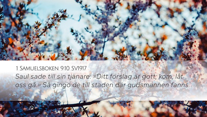 1 Samuelsboken 9:10 SV1917 Desktop Wallpaper - Saul sade till sin tjänare: »Ditt förslag är - Desktop Bible Verse Wallpaper