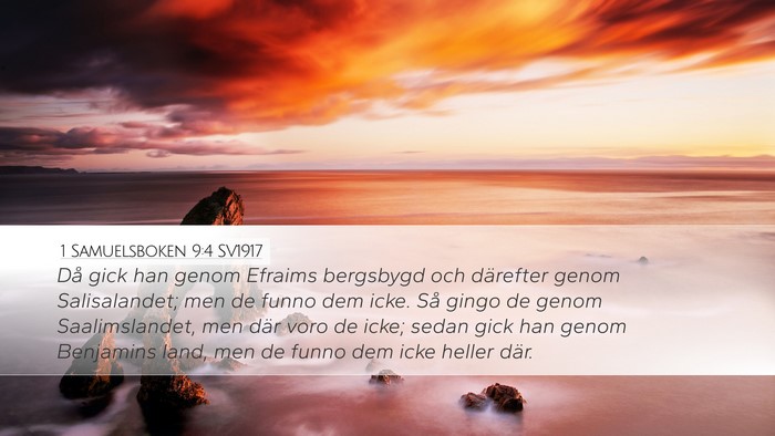 1 Samuelsboken 9:4 SV1917 Desktop Wallpaper - Då gick han genom Efraims bergsbygd och - Desktop Bible Verse Wallpaper