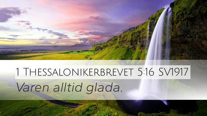 1 Thessalonikerbrevet 5:16 SV1917 Bible Verse Image