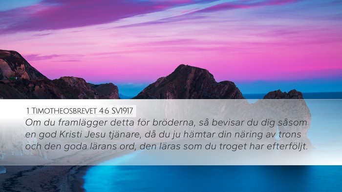 1 Timotheosbrevet 4:6 SV1917 Bible Verse Image