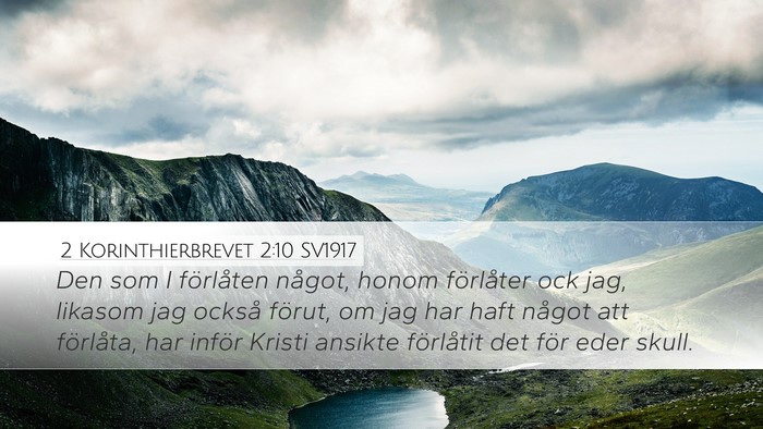 2 Korinthierbrevet 2:10 SV1917 Bible Verse Image