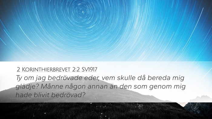 2 Korinthierbrevet 2:2 SV1917 Bible Verse Image