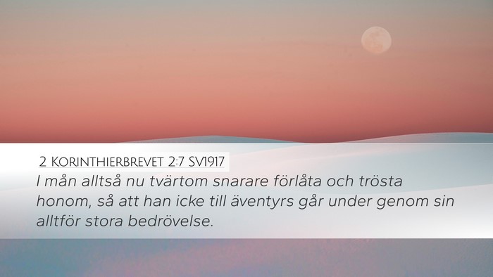 2 Korinthierbrevet 2:7 SV1917 Bible Verse Image
