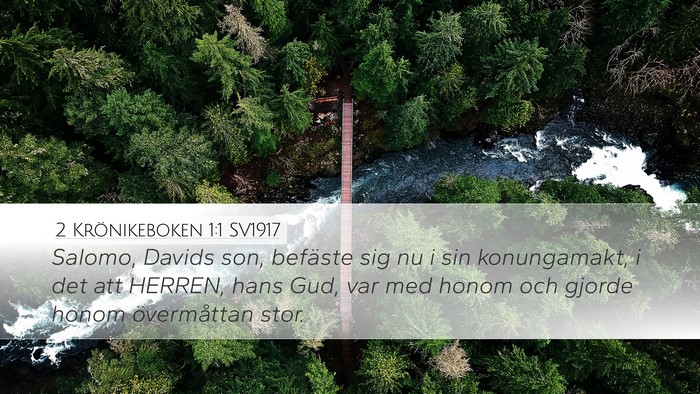 2 Krönikeboken 1:1 SV1917 Desktop Wallpaper - Salomo, Davids son, befäste sig nu i sin - Desktop Bible Verse Wallpaper