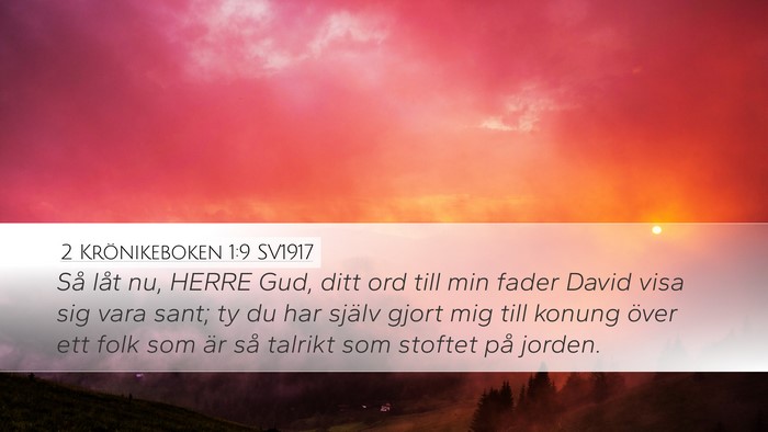 2 Krönikeboken 1:9 SV1917 Bible Verse Image
