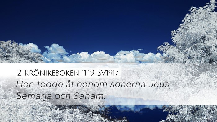 2 Krönikeboken 11:19 SV1917 Bible Verse Image