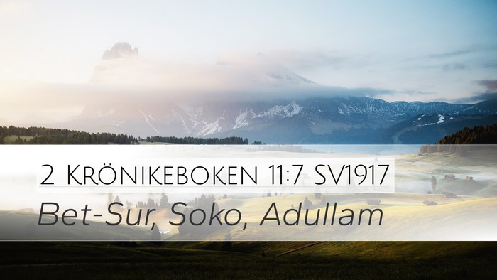 2 Krönikeboken 11:7 SV1917 Bible Verse Image