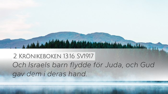 2 Krönikeboken 13:16 SV1917 Bible Verse Image