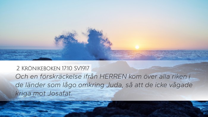 2 Krönikeboken 17:10 SV1917 Bible Verse Image