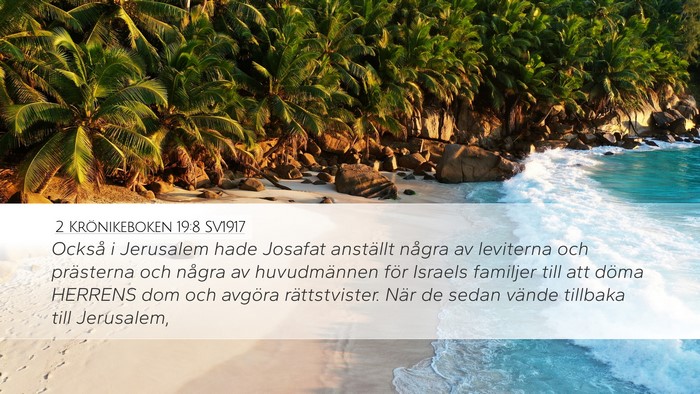 2 Krönikeboken 19:8 SV1917 Bible Verse Image