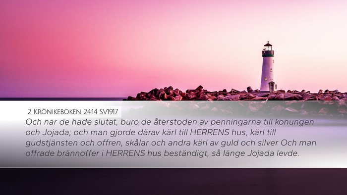 2 Krönikeboken 24:14 SV1917 Bible Verse Image