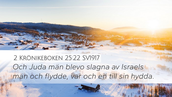 2 Krönikeboken 25:22 SV1917 Bible Verse Image