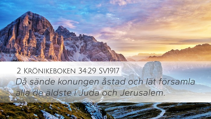 2 Krönikeboken 34:29 SV1917 Bible Verse Image