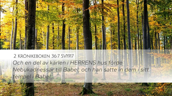 2 Krönikeboken 36:7 SV1917 Bible Verse Image