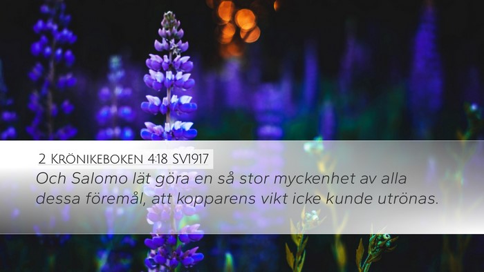 2 Krönikeboken 4:18 SV1917 Bible Verse Image