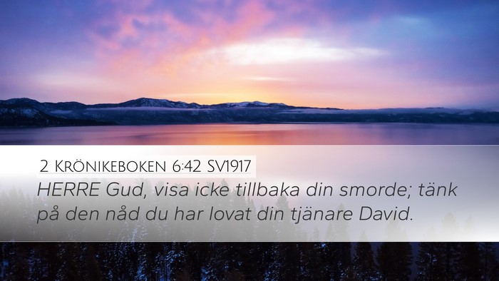 2 Krönikeboken 6:42 SV1917 Bible Verse Image