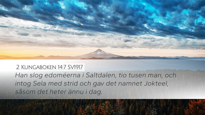 2 Kungaboken 14:7 SV1917 Bible Verse Image