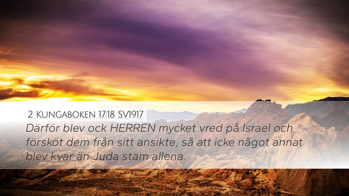 2 Kungaboken 17:18 SV1917 Bible Verse Image