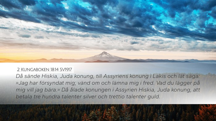 2 Kungaboken 18:14 SV1917 Bible Verse Image