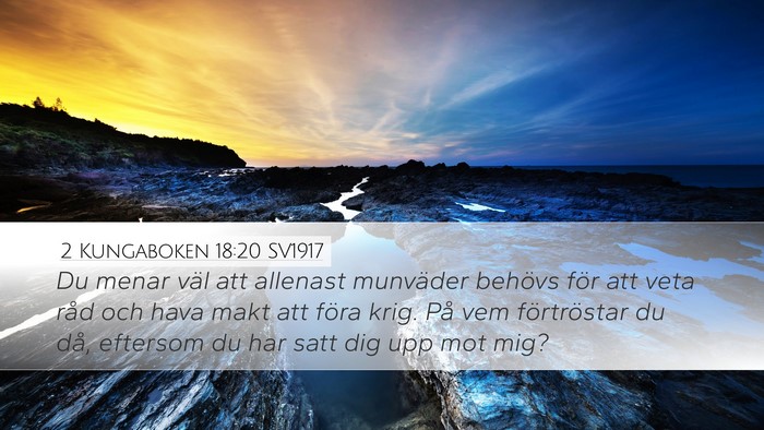 2 Kungaboken 18:20 SV1917 Bible Verse Image