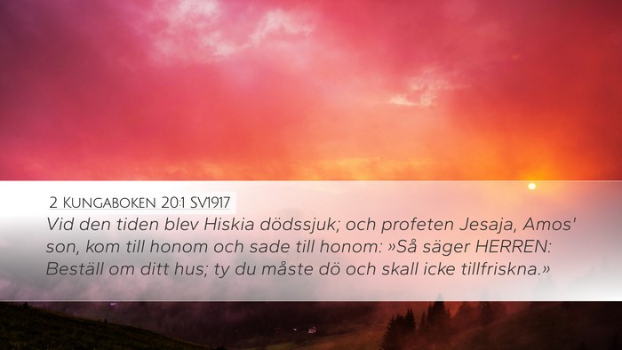 2 Kungaboken 20:1 SV1917 Bible Verse Image