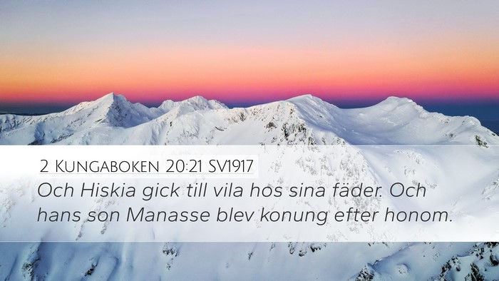2 Kungaboken 20:21 SV1917 Bible Verse Image