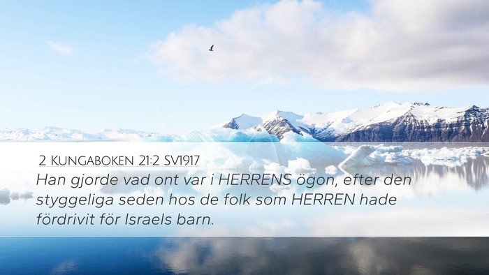 2 Kungaboken 21:2 SV1917 Bible Verse Image