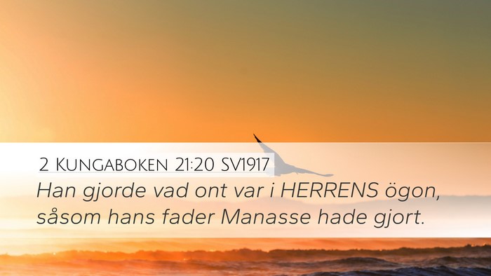 2 Kungaboken 21:20 SV1917 Bible Verse Image