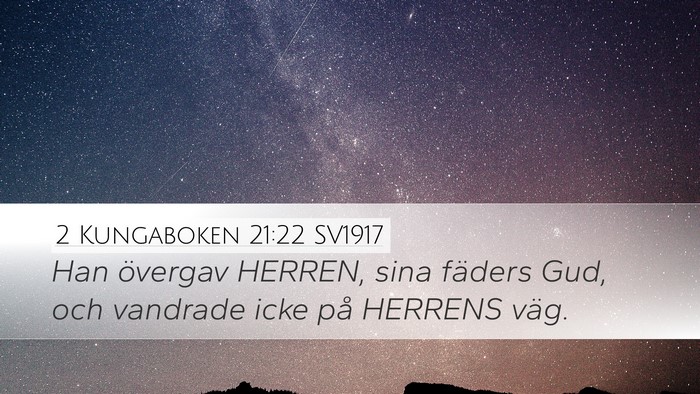 2 Kungaboken 21:22 SV1917 Bible Verse Image