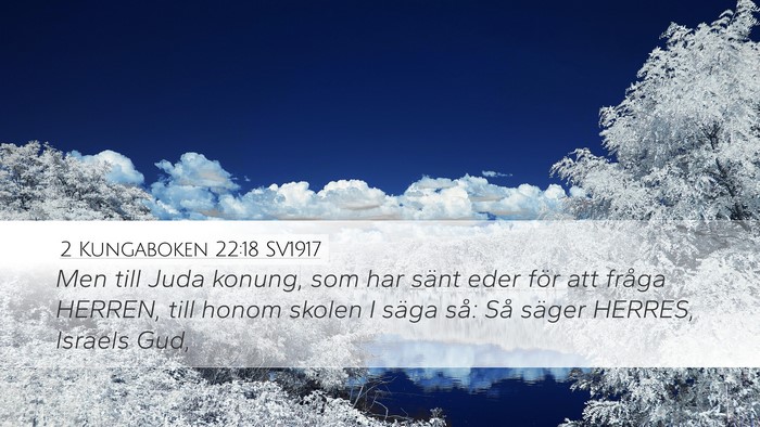 2 Kungaboken 22:18 SV1917 Bible Verse Image