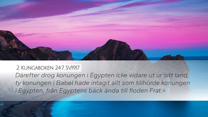 2 Kungaboken 24:7 SV1917 Bible Verse Image