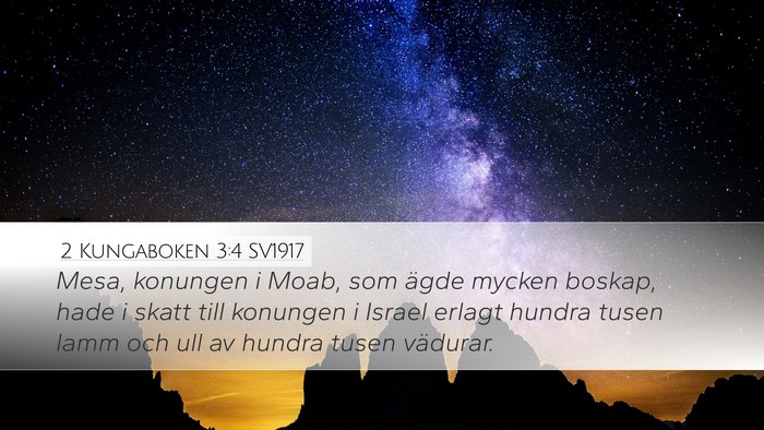 2 Kungaboken 3:4 SV1917 Bible Verse Image