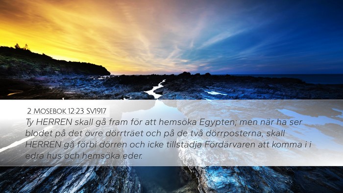 2 Mosebok 12:23 SV1917 Bible Verse Image