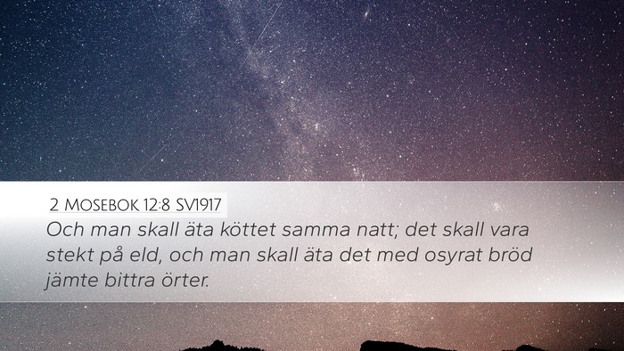 2 Mosebok 12:8 SV1917 Bible Verse Image