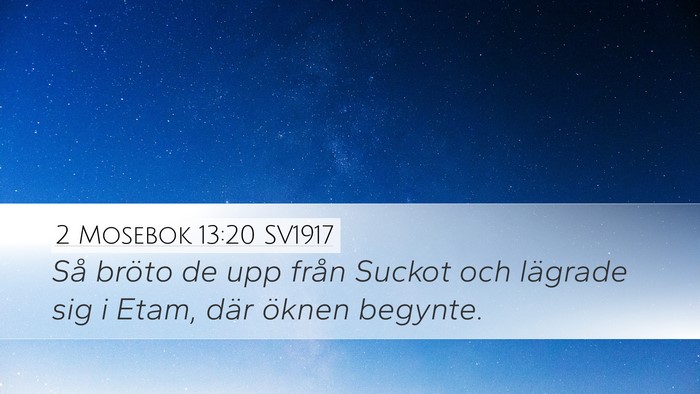 2 Mosebok 13:20 SV1917 Bible Verse Image