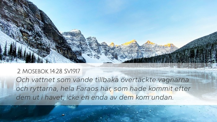 2 Mosebok 14:28 SV1917 Bible Verse Image