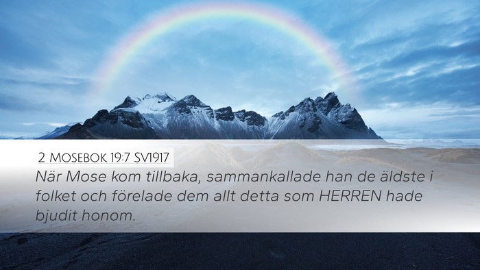2 Mosebok 19:7 SV1917 Bible Verse Image
