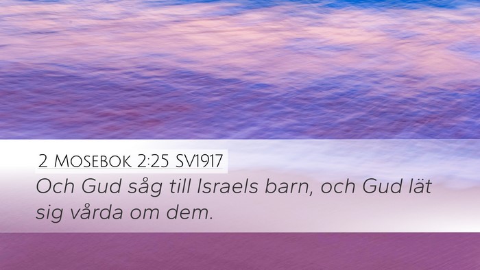 2 Mosebok 2:25 SV1917 Bible Verse Image